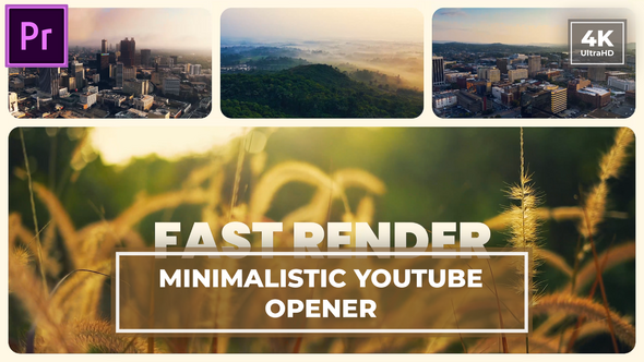 Minimalistic Opener | Split Screen | Multiscreen Slideshow MOGRT for Premier Pro
