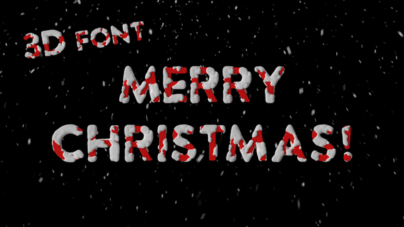 Christmas 3D Font