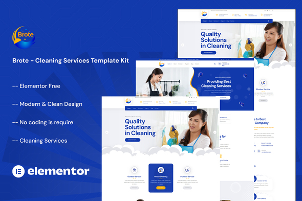 Brote - Cleaning Services Elementor Template Kit