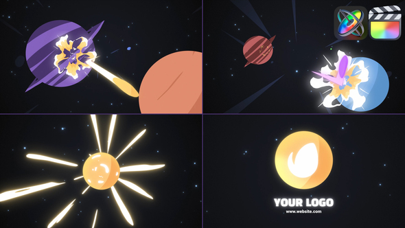 Planet Bounce Asteroid Logo for FCPX alt