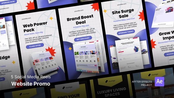 Social Media Reels - Website Promo After Effects Template alt
