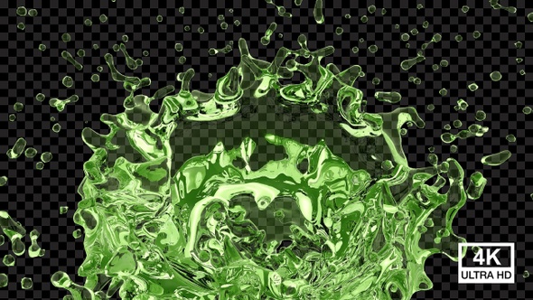 Big Green Water Splash 4K alt