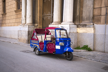 A traditional taxi