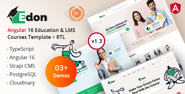 Edon - Angular 16+ LMS Education & Online Courses Theme