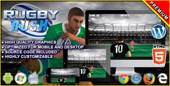 Rugby Rush - HTML5 Sport Game