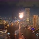 Fireworks with boats at Taksin Bridge with Chao Phraya River on New year day, Bangkok - VideoHive Item for Sale