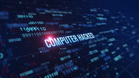 Computer Hacked Digital Binary Code Background