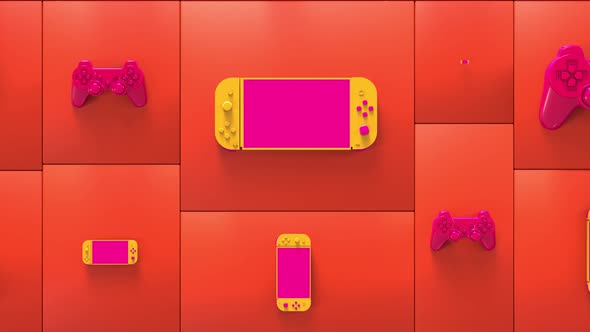 Gamer Equipment Background Orange