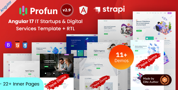 Profun – Angular 17+ IT Services & Startup Agency Template