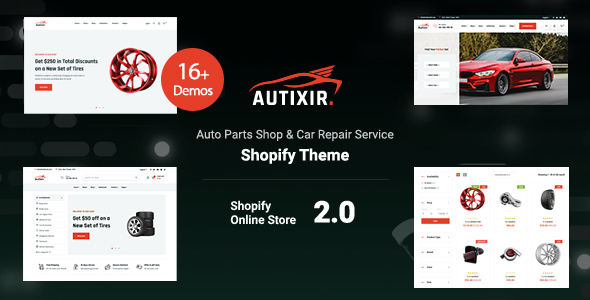 Autixir - Auto Parts Shop Car Accessories Shopify Theme OS 2.0