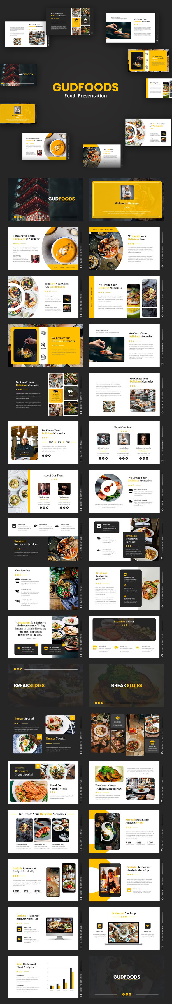 GudFoods - Food PowerPoint Template