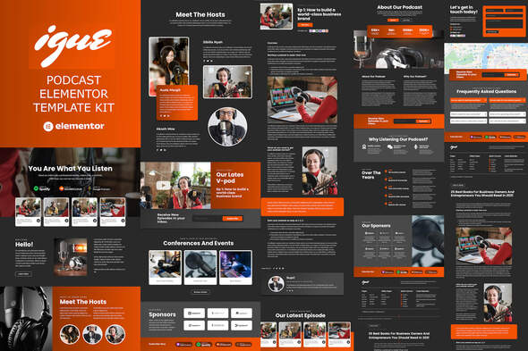 iGUE - Podcaster Elementor Template Kit
