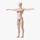 Natural Female 01 T-Pose Base Mesh - 3DOcean Item for Sale