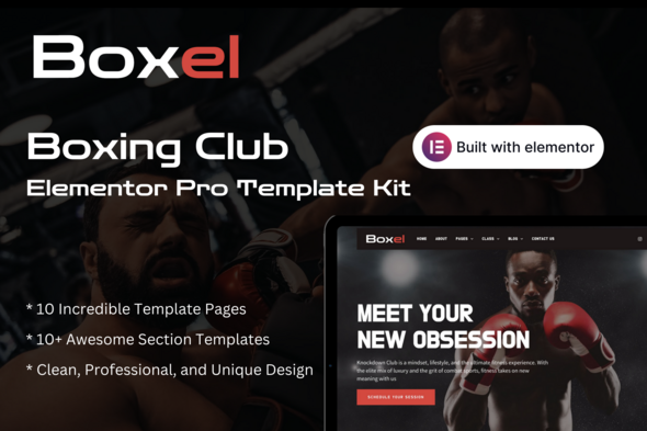 Boxel - Boxing Club Elementor Pro Template Kit