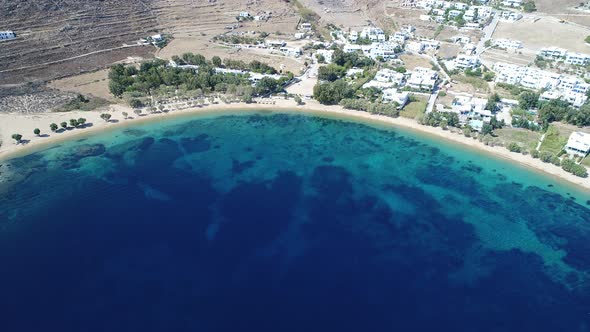 Serifos island in the Cyclades in Greece seen from the sky