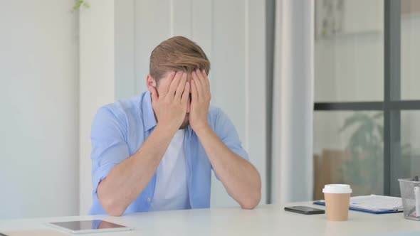 Young Creative Man Thinking Feeling Worried