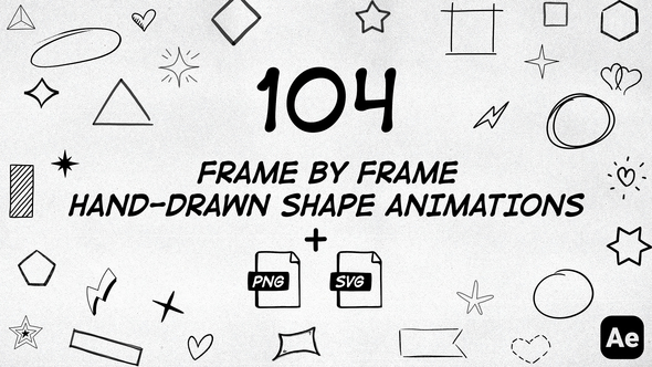 104 Frame By Frame Animated Shapes Pack