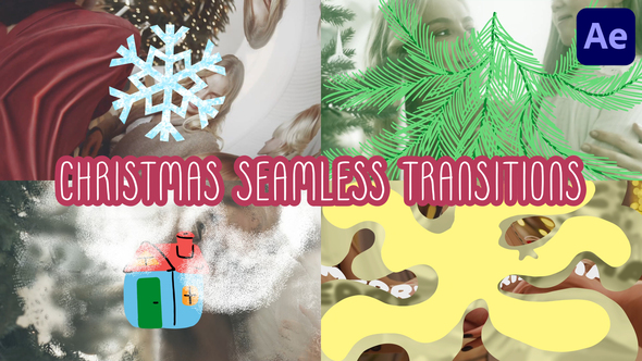 Cartoon Christmas Seamless Transitions for After Effects alt
