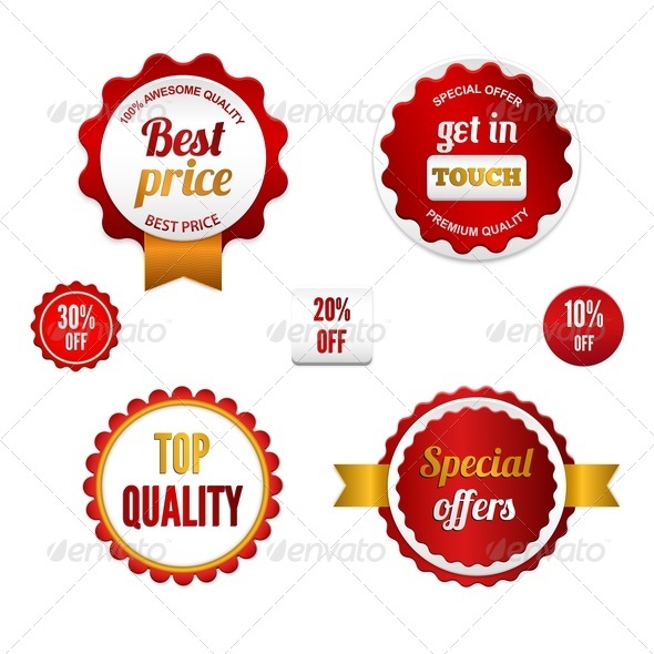 Set of Sale Badges, Labels and Stickers