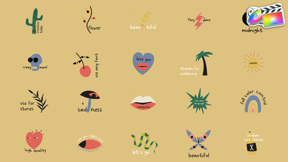 Colorful Lyric Titles | FCPX alt