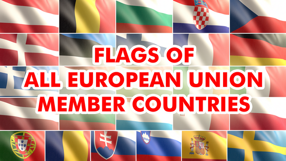 Flags of all European Union Member Countries Pack