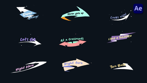 Arrow sketch titles [After Effects] alt