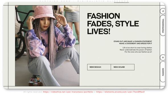 Clothing Demo - Minimalistic Slideshow