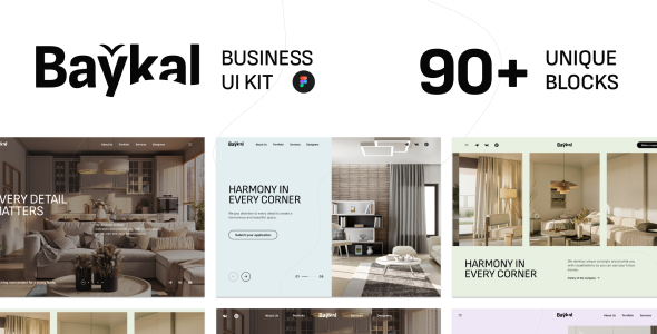 Baykal Business Website UI Kit