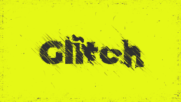Flat Glitch Logo