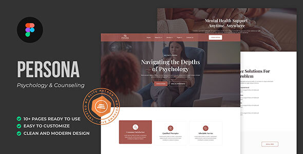 Persona - Psychology & Counseling Figma Template