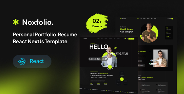 Noxfolio - Personal Portfolio Resume React NextJs Template