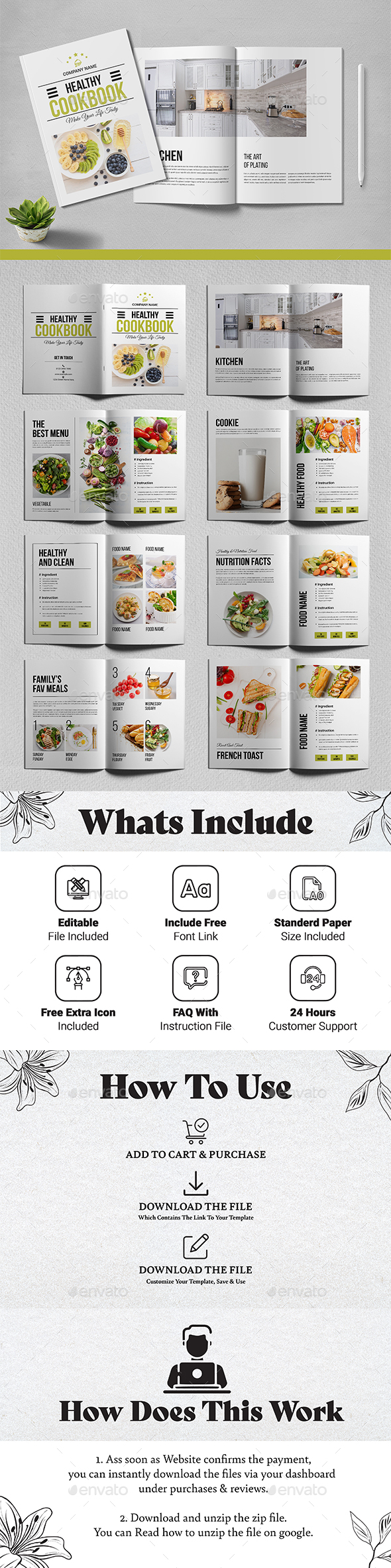 Healthy Cook book Template