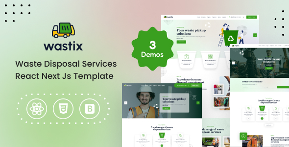 Wastix - Waste Disposal Services React Next Js Template