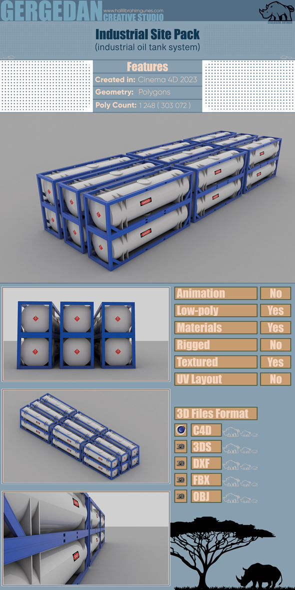 Industrial Site Pack (industrial oil tank system)