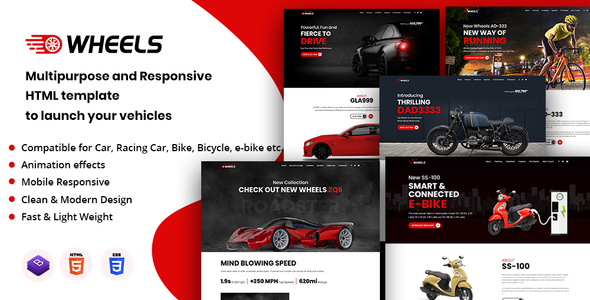 Wheels - Automobile Business Multipurpose And Responsive HTML Template