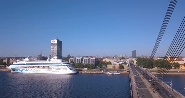 cruise ferry MSC Orchestra docked in Riga