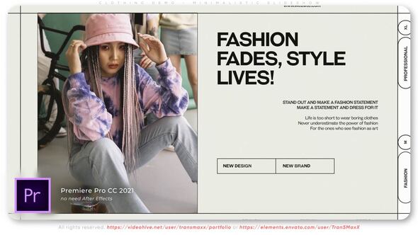 Clothing Demo - Minimalistic Slideshow