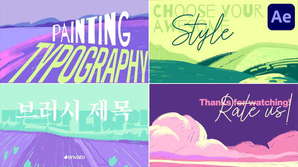 Hand Drawn Painting Typography for After Effects alt