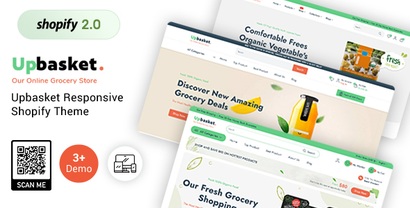 Upbasket - Multipurpose Grocery, Vegetables & Supermarket Shopify Theme