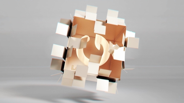 Cube Unfolding Logo Reveals