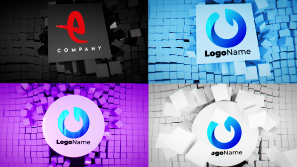 Dynamic Cubes Logo Reveal Bundle