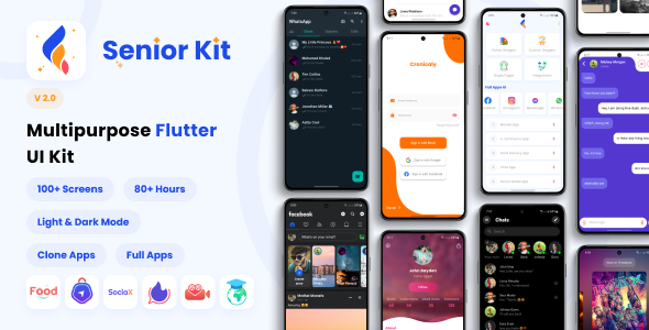 Senior Kit - Flutter UI kit