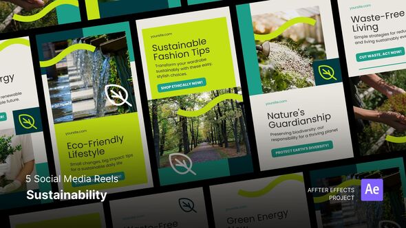 Social Media Reels - Sustainability After Effects Template