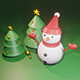 Christmas Tree and Snowman - 3DOcean Item for Sale