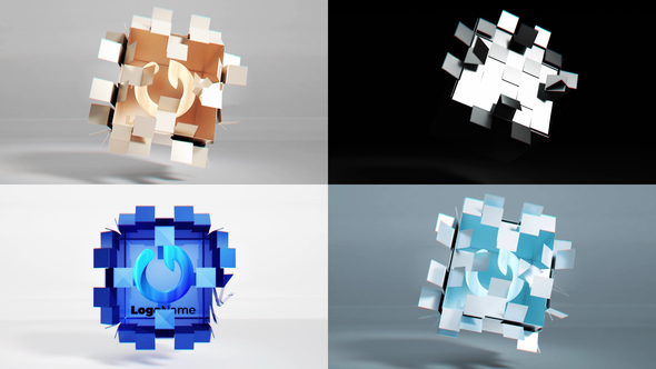 Cube Unfolding Logo Reveals