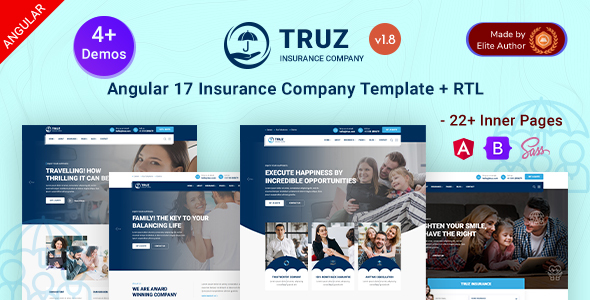 Truz - Insurance Company Angular 17+ Template