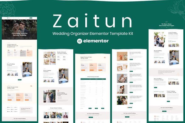 Zaitun - Wedding Organizer Elementor Template Kit