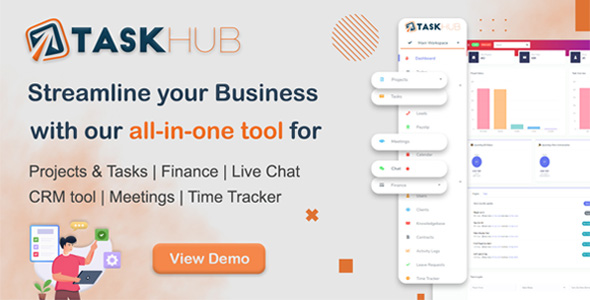 Project Management, Finance, CRM Tool - Taskhub