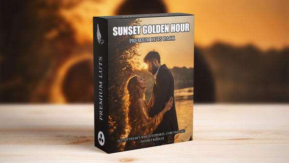 Sunset Golden Hour LUTs Pack - Cinematic Hollywood Film Look for Professional Video Grading