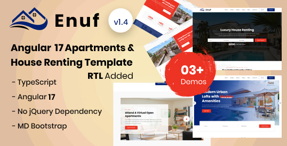 Enuf - Real Estate Angular 17+ Template